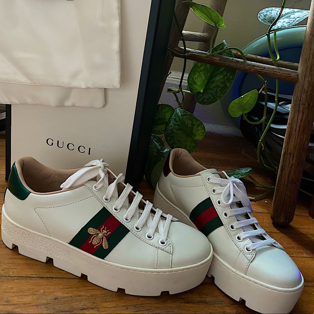 Gucci Platform New Ace Sneakers | Size 37